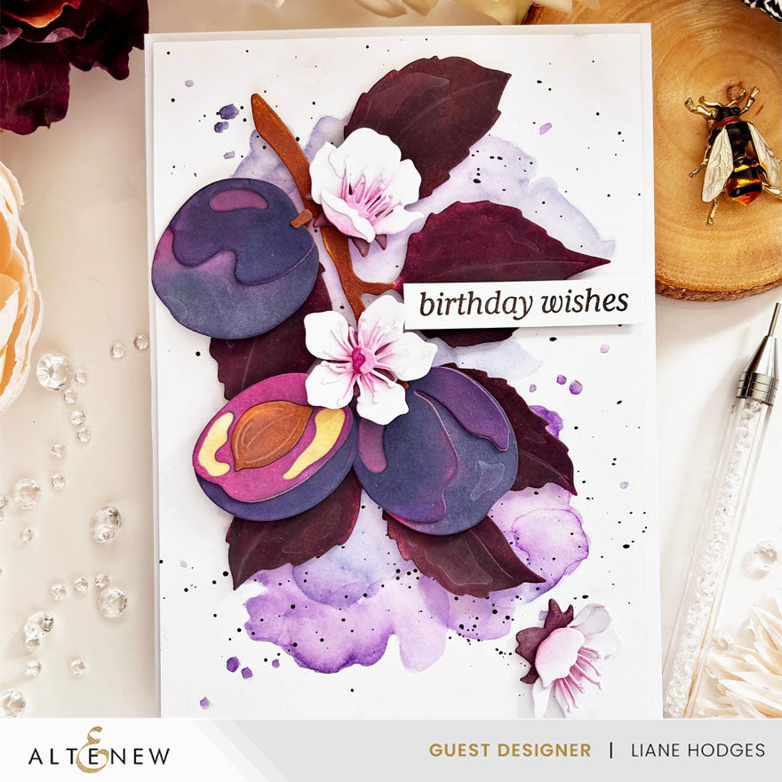 Altenew Sweet Apricots Layering Dies alt10880 birthday wishes