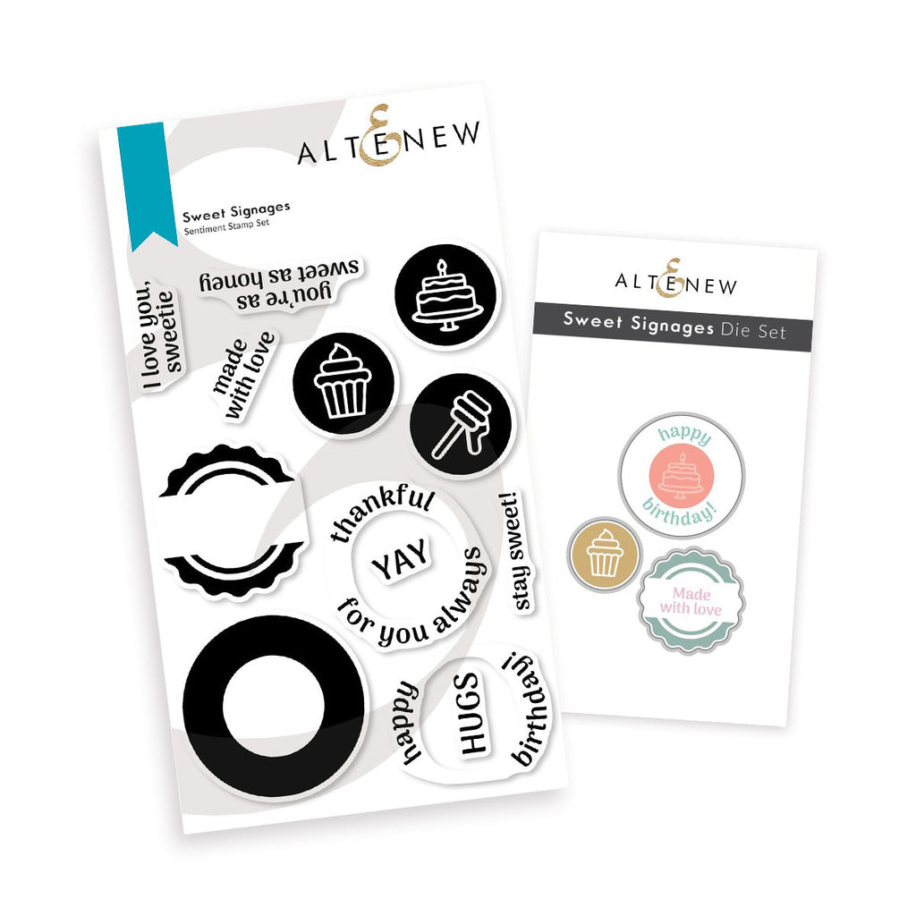 Altenew Sweet Signages Clear Stamp and Die Set