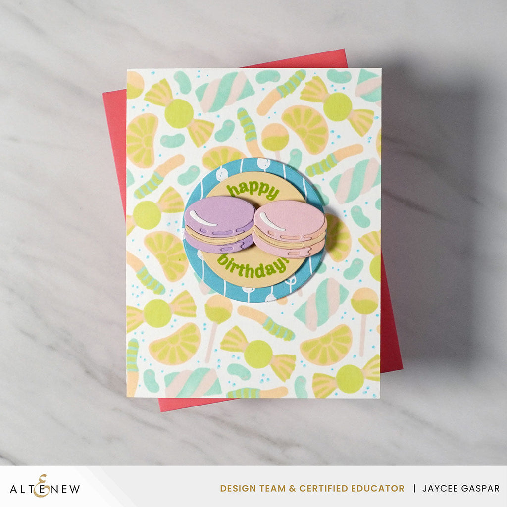 Altenew Sweet Signages Clear Stamp and Die Set macaron