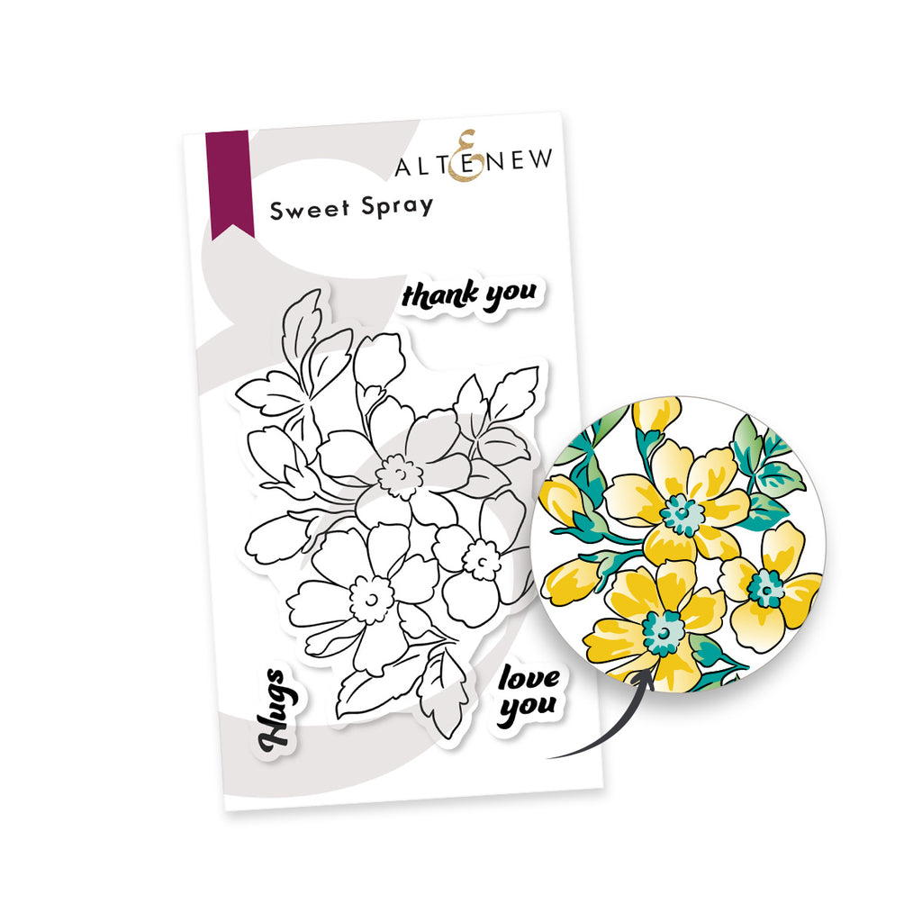 Altenew Sweet Spray Clear Stamp Die Stencil and Embossing Folder Set image 1