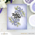 Altenew Sweet Spray Clear Stamp Die Stencil and Embossing Folder Set purple