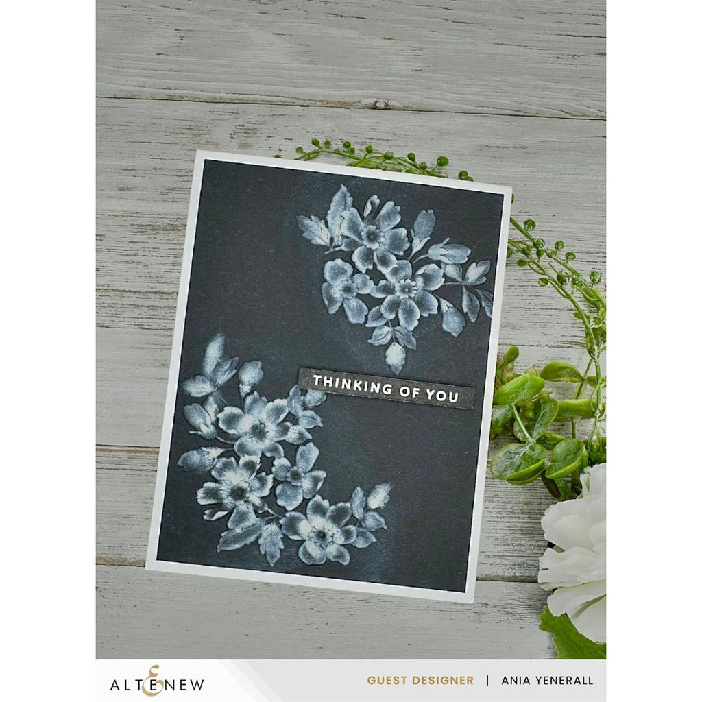 Altenew Sweet Spray Simple Coloring Stencils alt8336 thinking of you