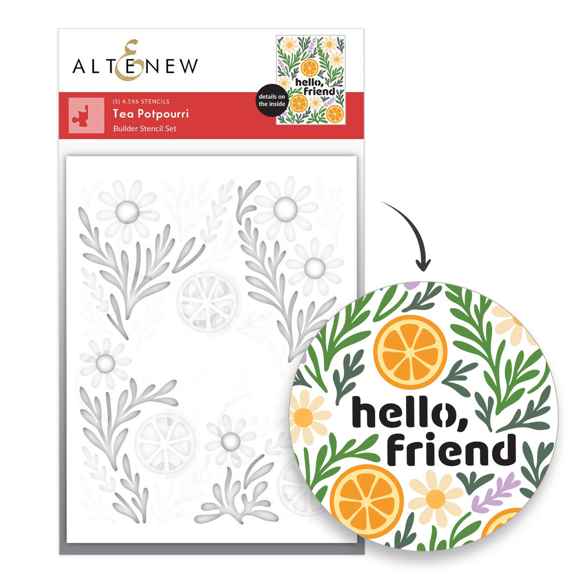 Altenew Tea Potpourri Stencils alt11010