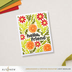 Altenew Tea Potpourri Stencils alt11010 hello friend green leaves card
