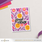 Altenew Tea Potpourri Stencils alt11010 orange slices good vibes card