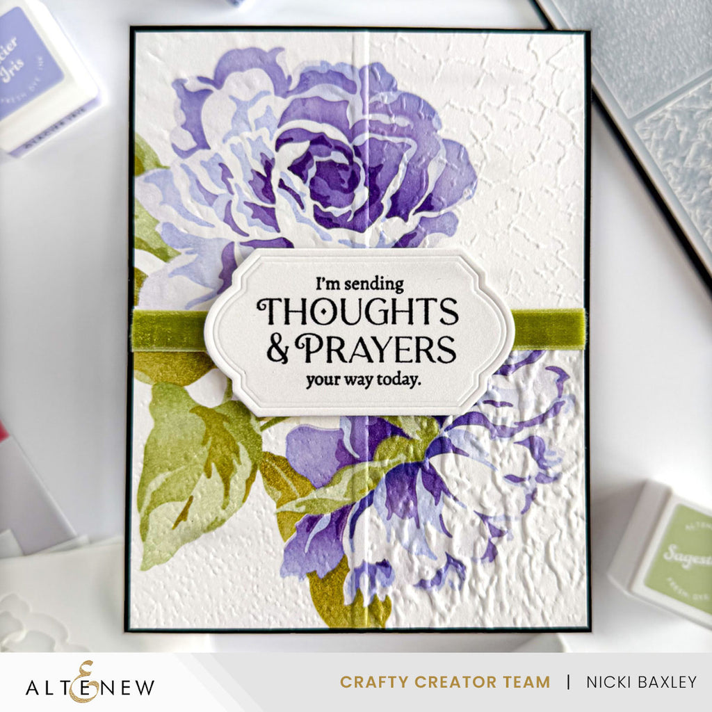 Altenew Textured Blocks 3D Embossing Folder alt11226 flowers