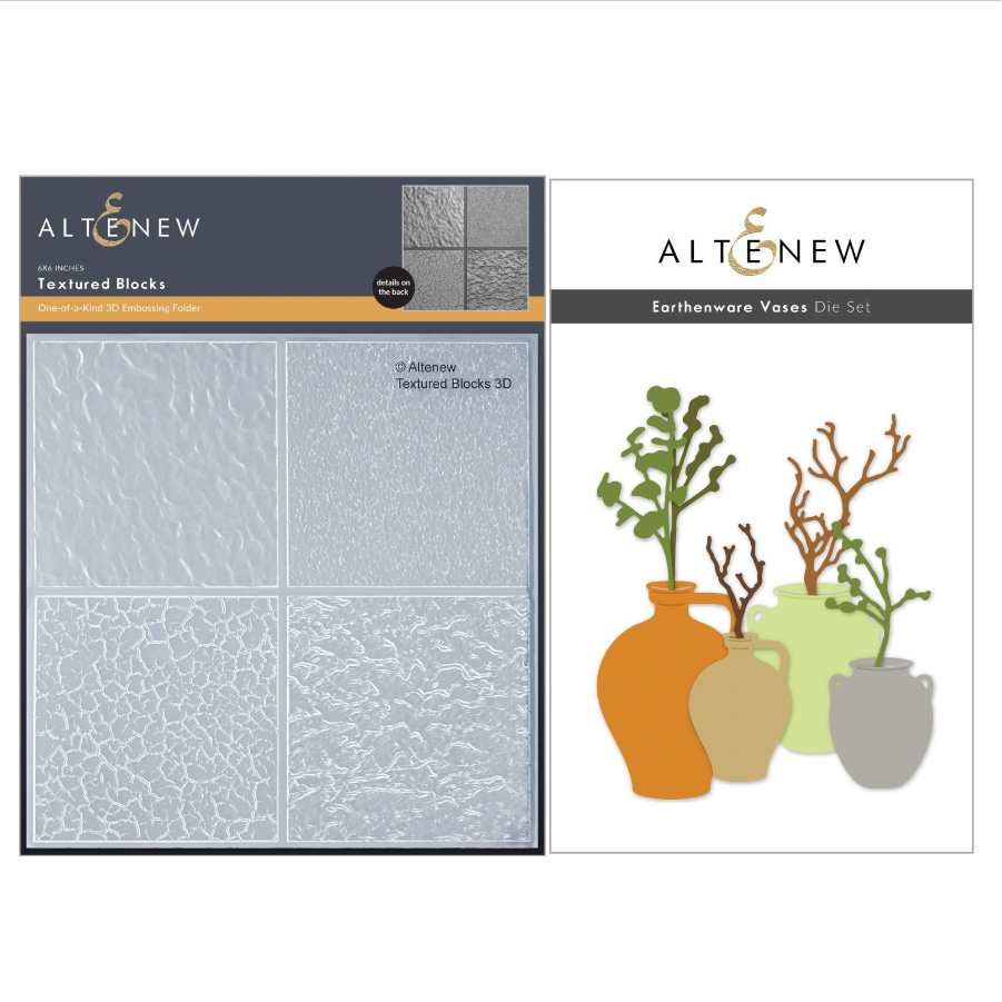 Altenew Textured Vases Die and Embossing Folder Set