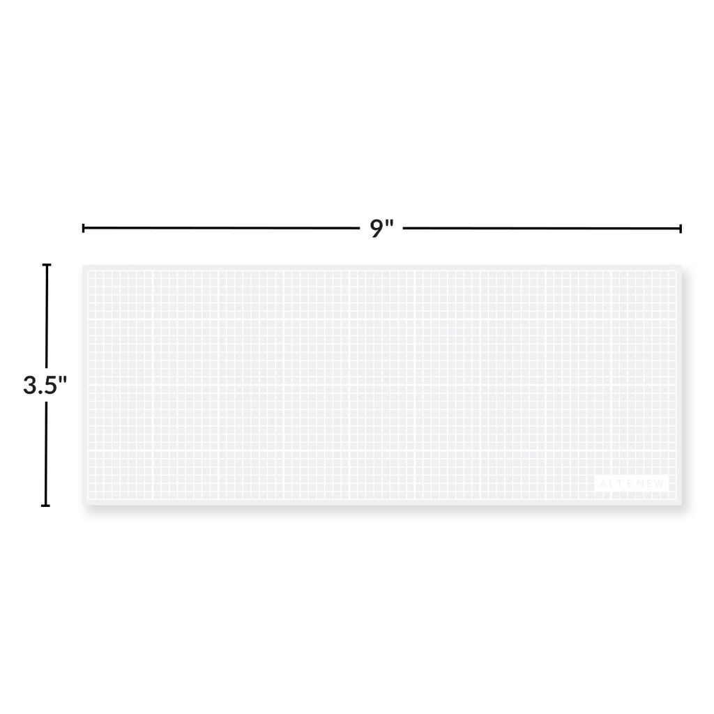Altenew The Original Mini Sticky Mat 9 x 3.5 inch Classic Grid alt11394 measurements