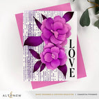 Altenew Thistle Floret Fresh Dye Ink Pad alt11469 purple flowers polka dots card