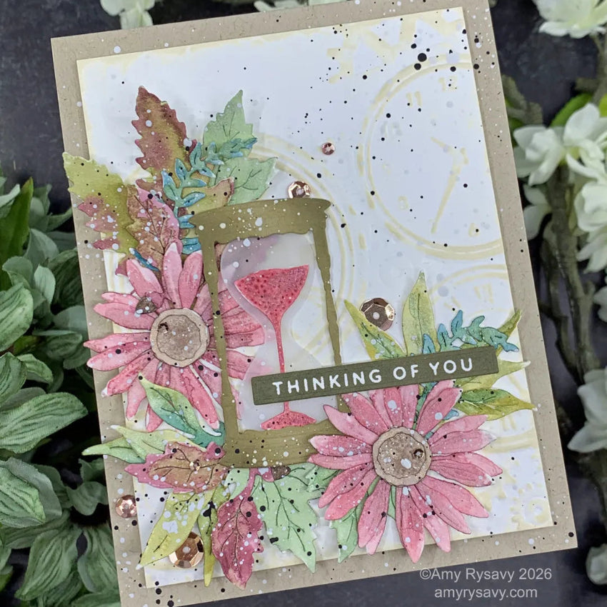 Altenew Timeless Sands Dies alt11217 pink flowers | color-code:ALT01