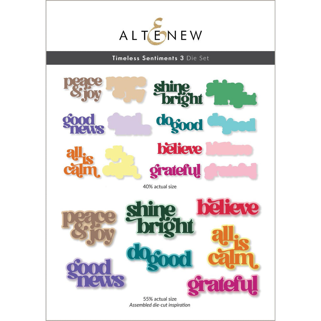 Altenew Timeless Sentiments 3 Holiday Edition Dies alt10398