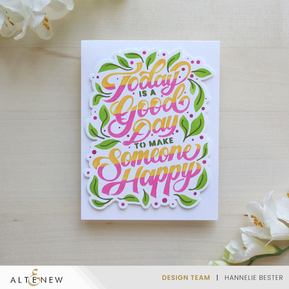 Altenew Today Is a Good Day Stencils alt10881 two tone