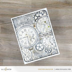 Altenew Traces of Yesterday 3D Embossing Folder alt11246 clocks