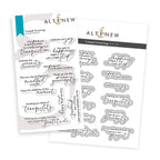 Altenew Tranquil Greetings Clear Stamp and Die Set