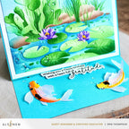 Altenew Tranquil Greetings Clear Stamp and Die Set