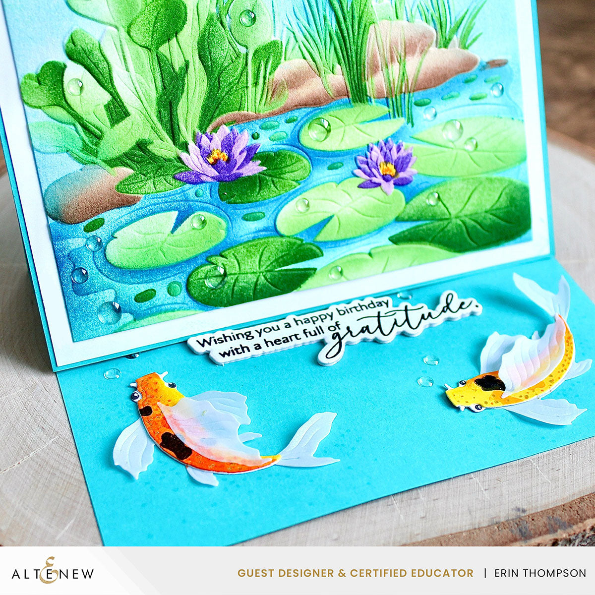 Altenew Tranquil Greetings Clear Stamp and Die Set