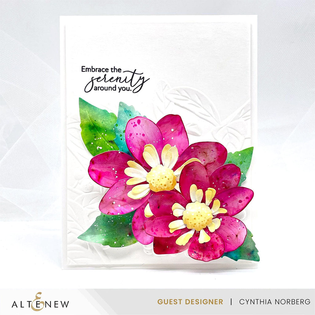 Altenew Tranquil Greetings Clear Stamp and Die Set