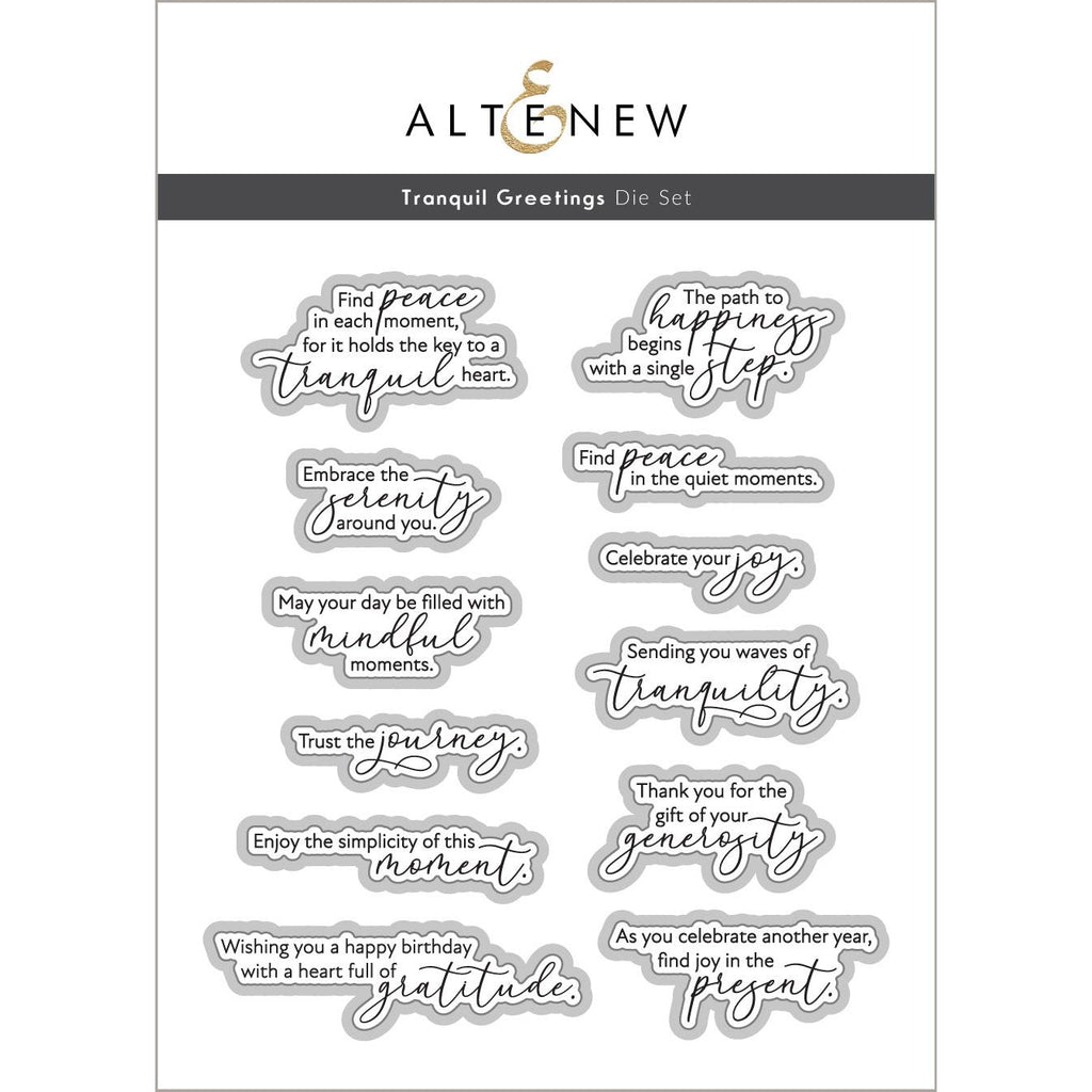 Altenew Tranquil Greetings Dies alt8949