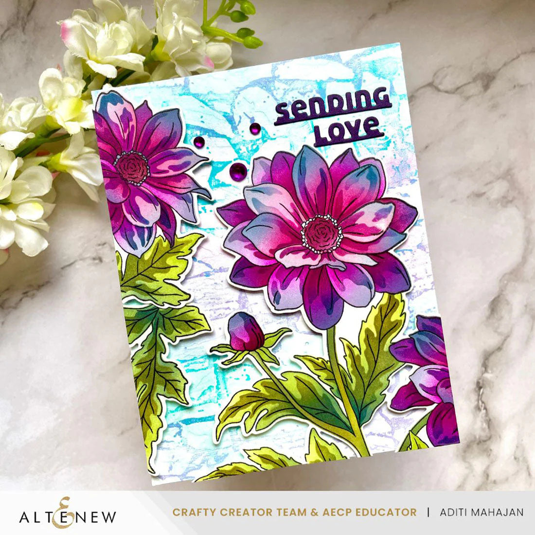 Altenew Tranquility Fresh Dye Ink Pad Set sending love