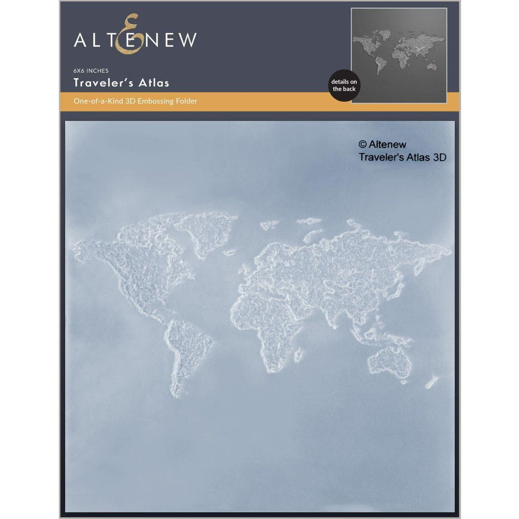 Altenew Traveler's Atlas 3D Embossing Folder alt10308