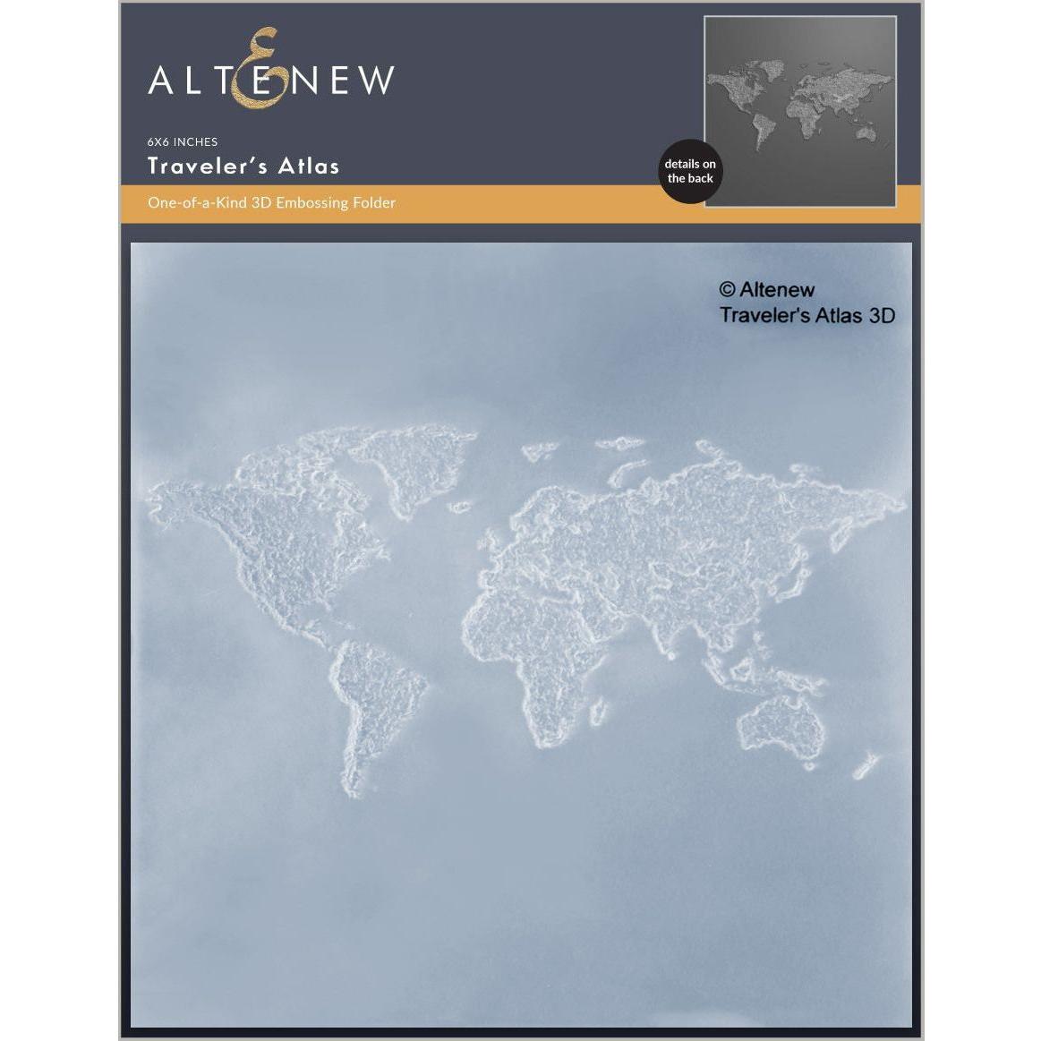 Altenew Traveler's Atlas 3D Embossing Folder alt10308