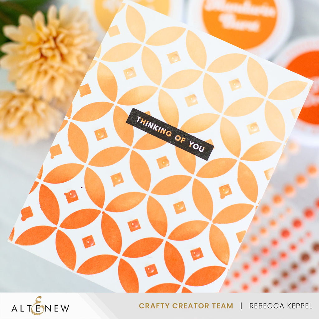 Altenew Tropical Tango Enamel Dots alt10456 thinking of you