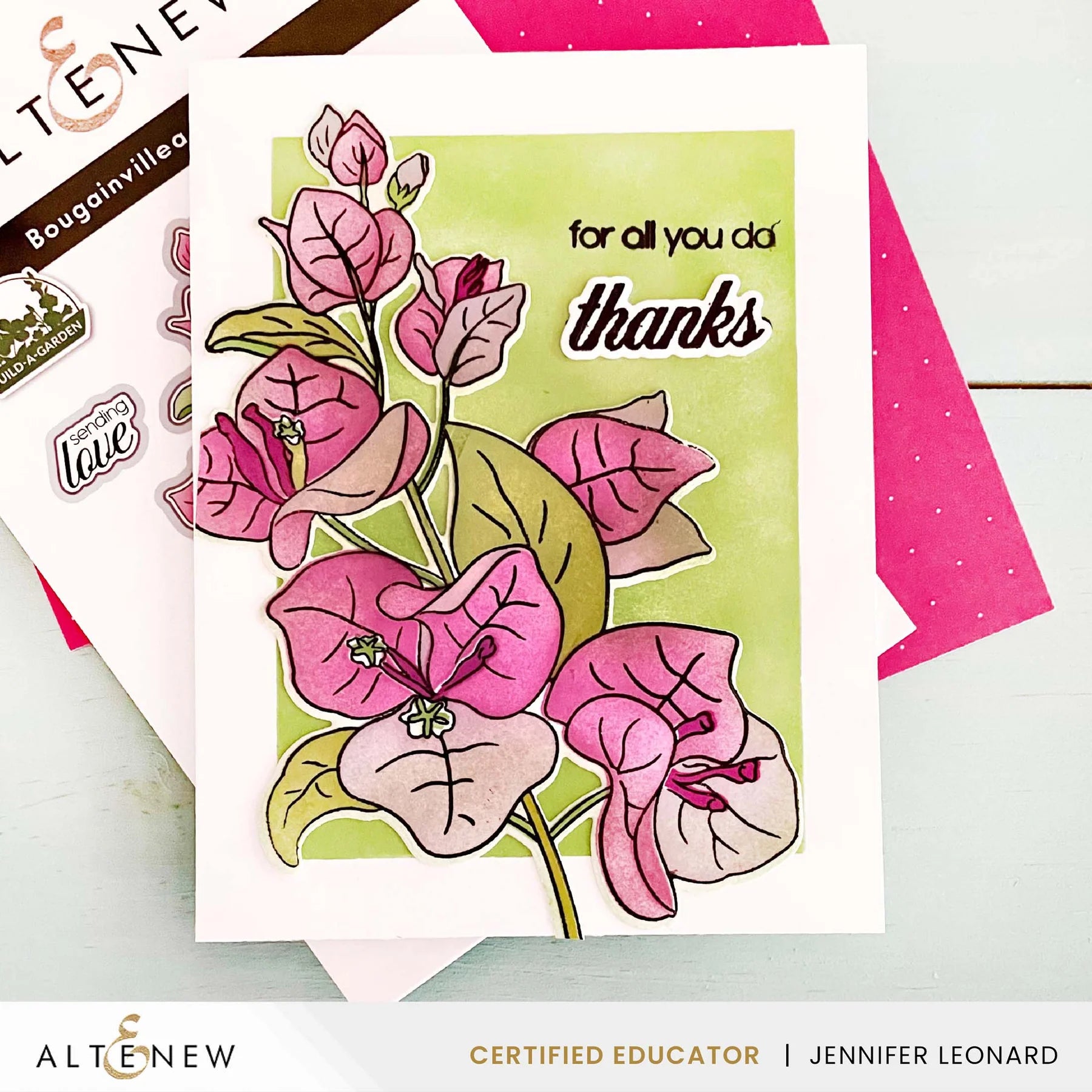 Altenew Tropical Tones Fresh Dye Ink Set thanks