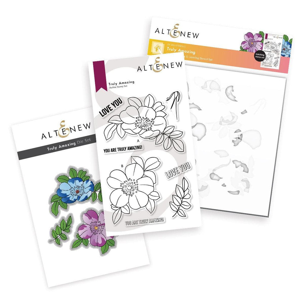 Altenew Truly Amazing Clear Stamp Die and Stencil Set