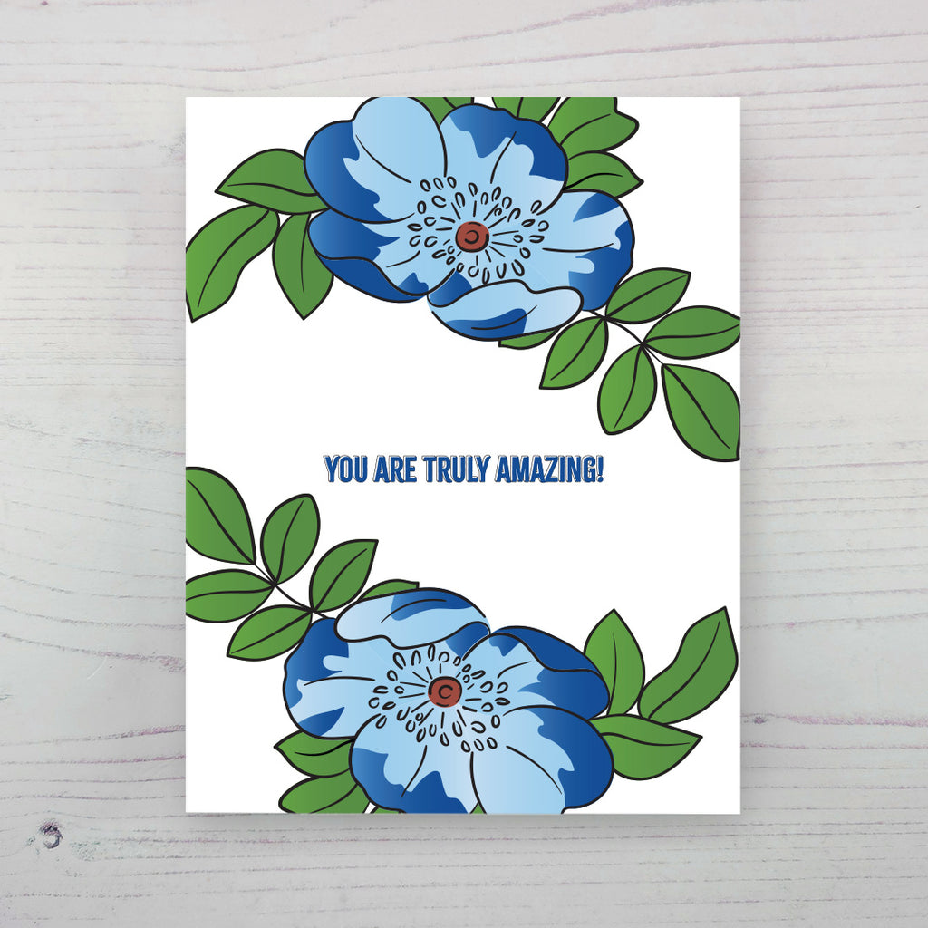 Altenew Truly Amazing Clear Stamp Die and Stencil Set blue