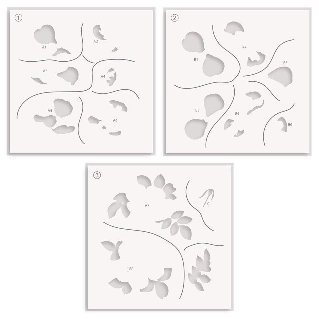 Altenew Truly Amazing Layering Stencils alt7681 layering guide 1