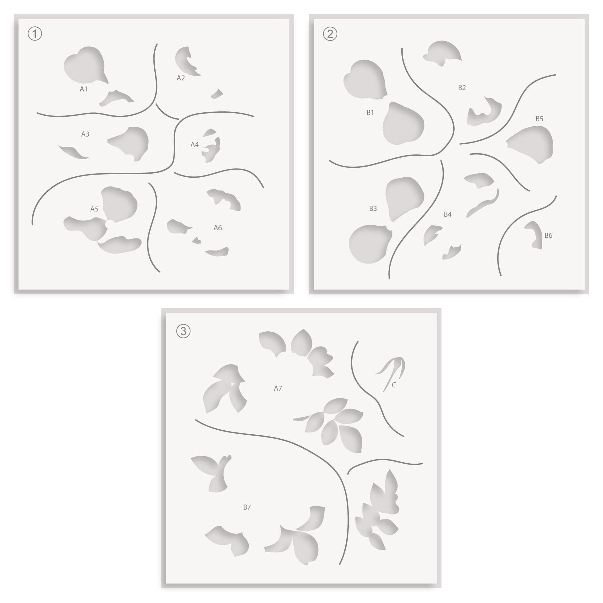 Altenew Truly Amazing Layering Stencils alt7681 layering guide 1