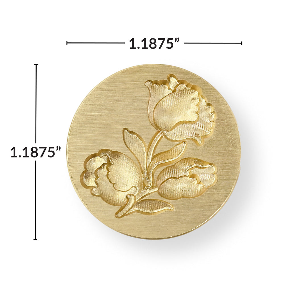 Altenew Tulip Motif Wax Seal Stamp alt10707 dimensions