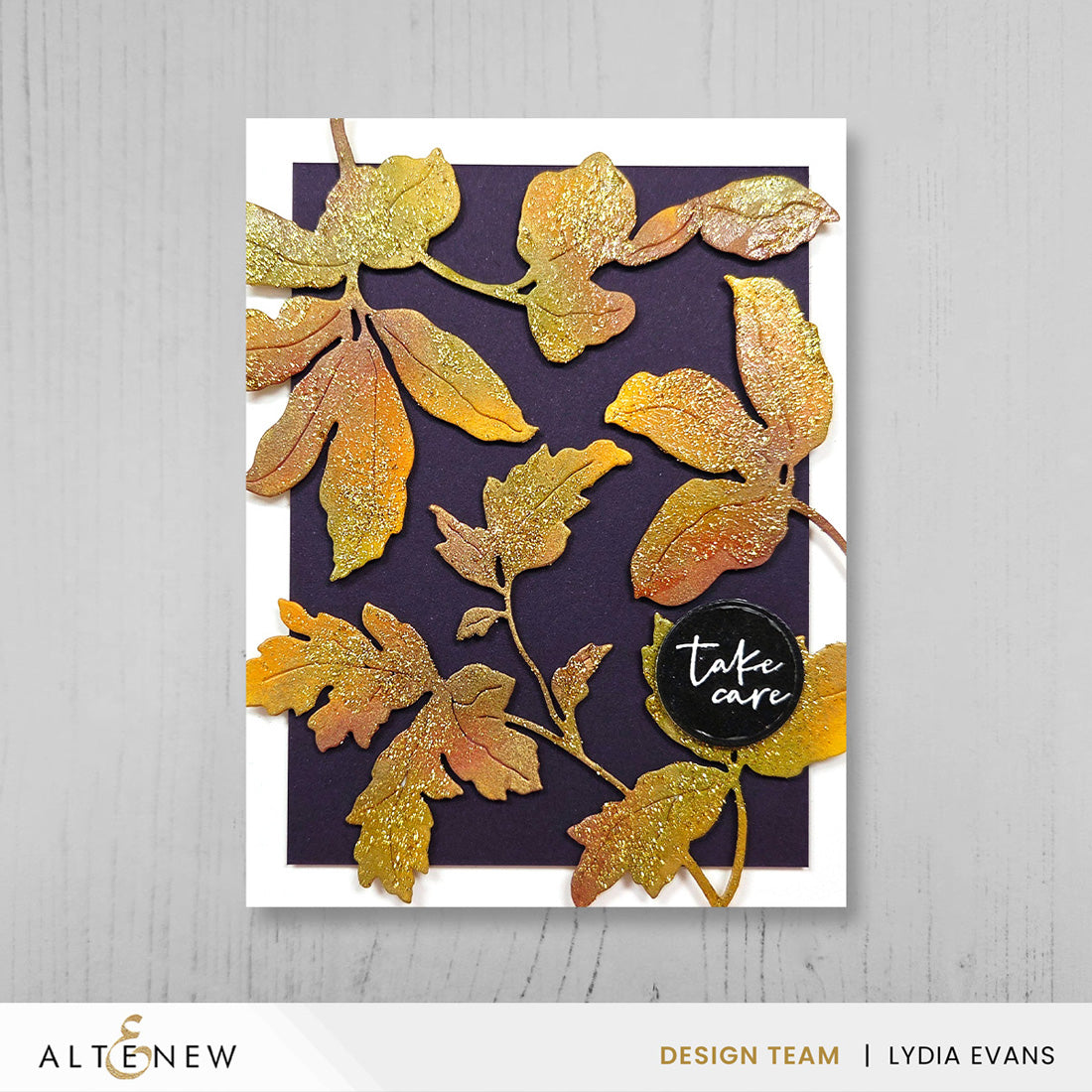 Altenew Twin Leaves Sprays Dies alt11629 take care card