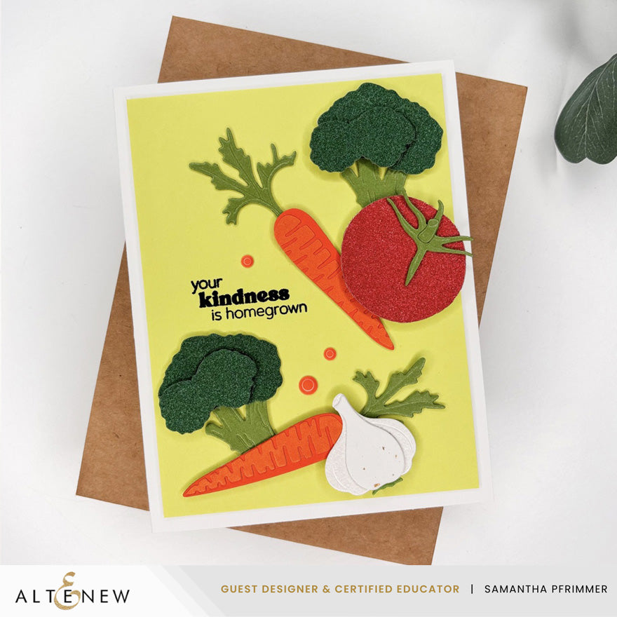 Altenew Very Veggie Layering Dies alt11390 your kindness card