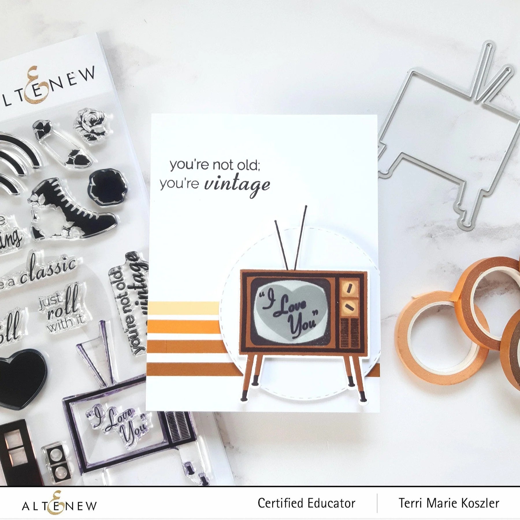 Altenew Vintage Vibes Simple Coloring Stencil alt6265* tv