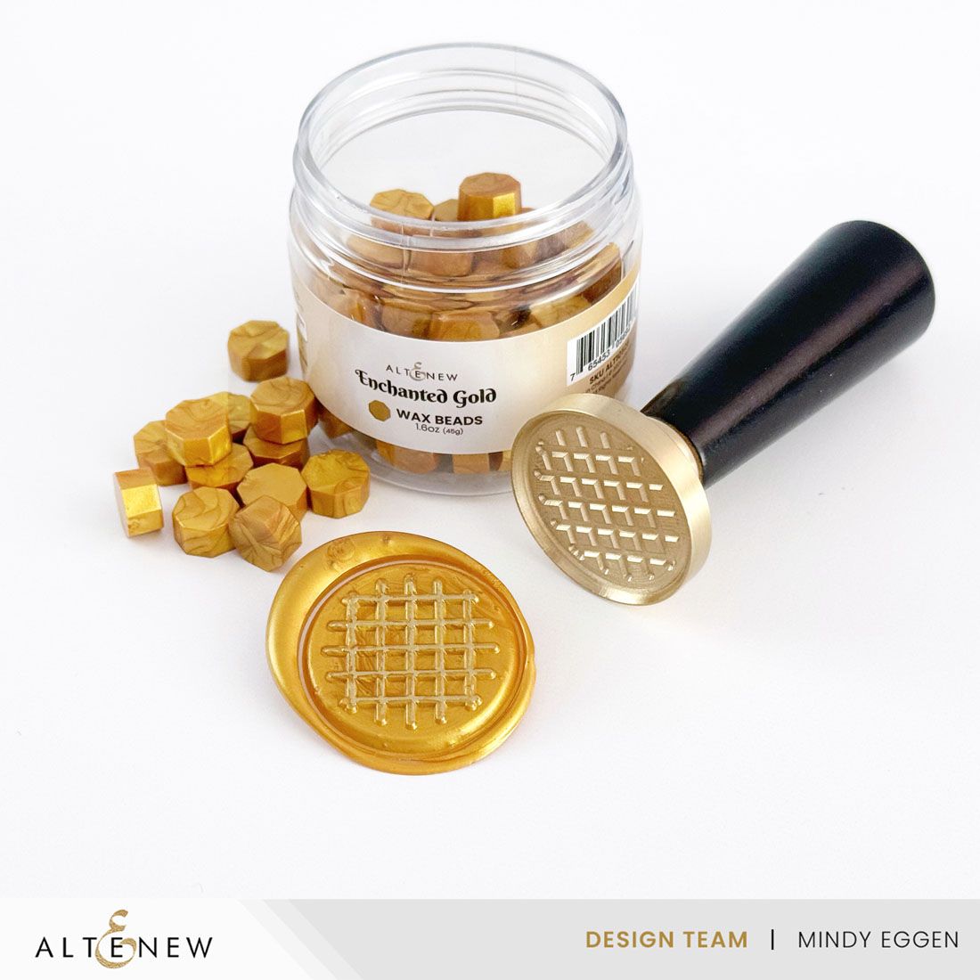 Altenew Wafer Texture Wax Seal Stamp alt10932 golden