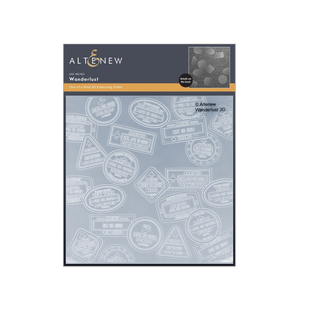 Altenew Wanderlust 3D Embossing Folder alt10934