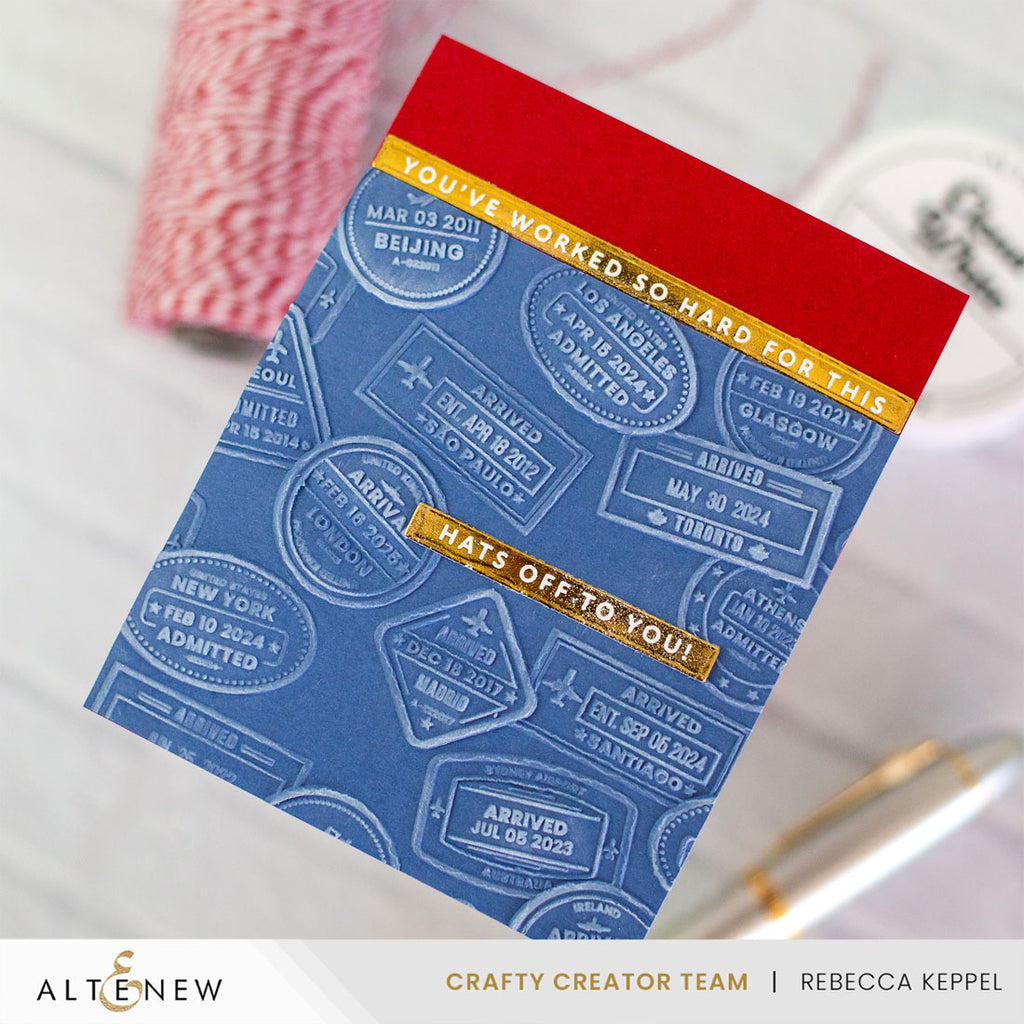 Altenew Wanderlust 3D Embossing Folder alt10934 congrats