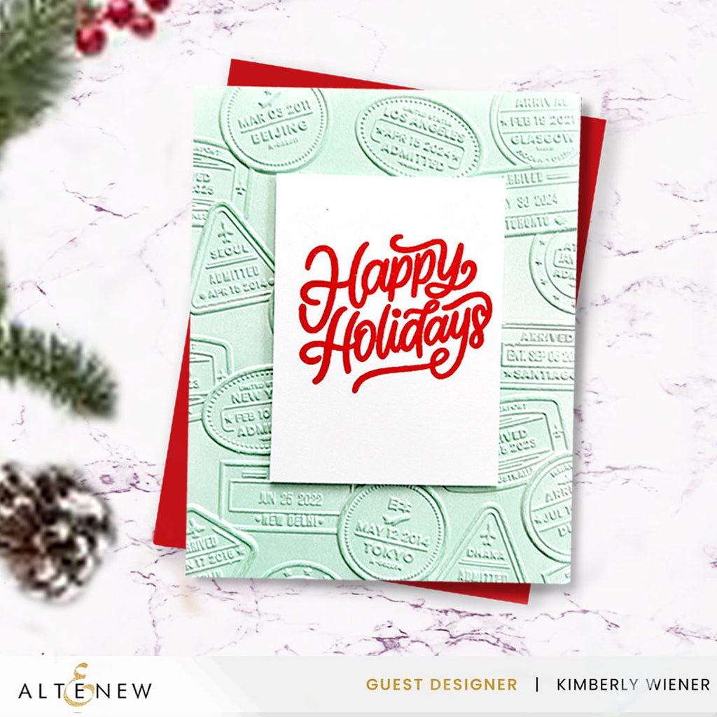 Altenew Wanderlust 3D Embossing Folder alt10934 holidays