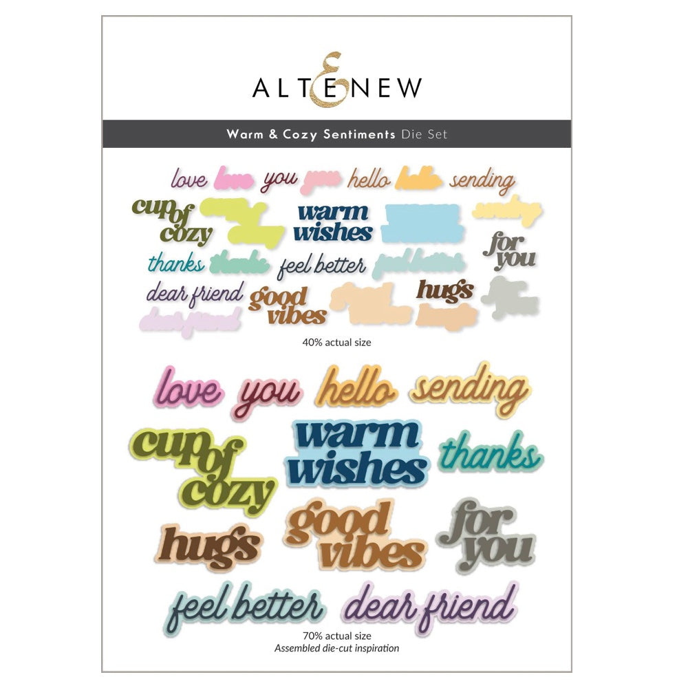 Altenew Warm and Cozy Sentiments Dies alt11011