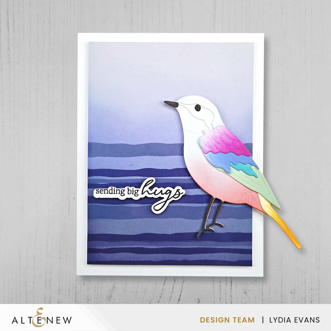 Altenew Watercolor Plaid Builder Stencils alt11017 big hugs