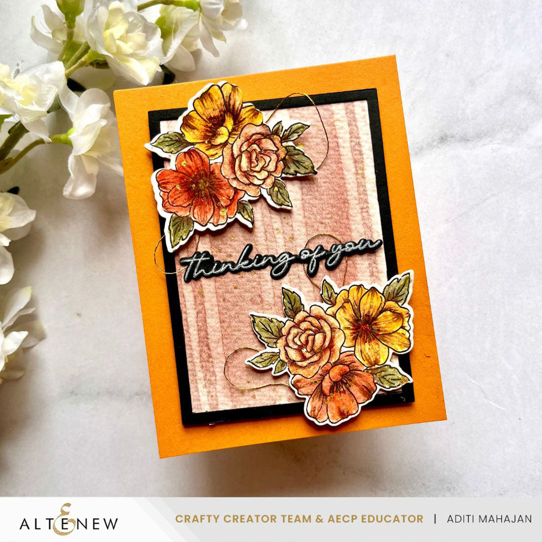 Altenew Watercolor Plaid Builder Stencils alt11017 flowers