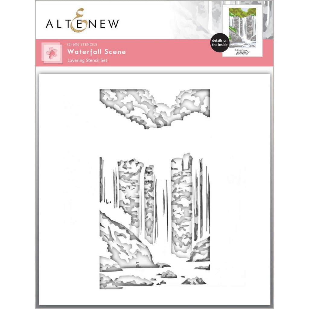 Altenew Waterfall Scene Layering Stencils alt8947