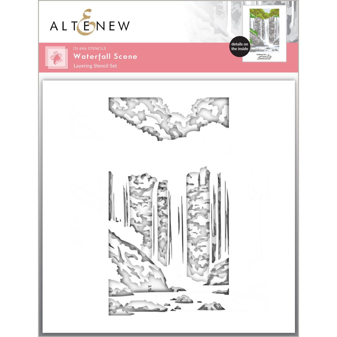 Altenew Waterfall Scene Layering Stencils alt8947