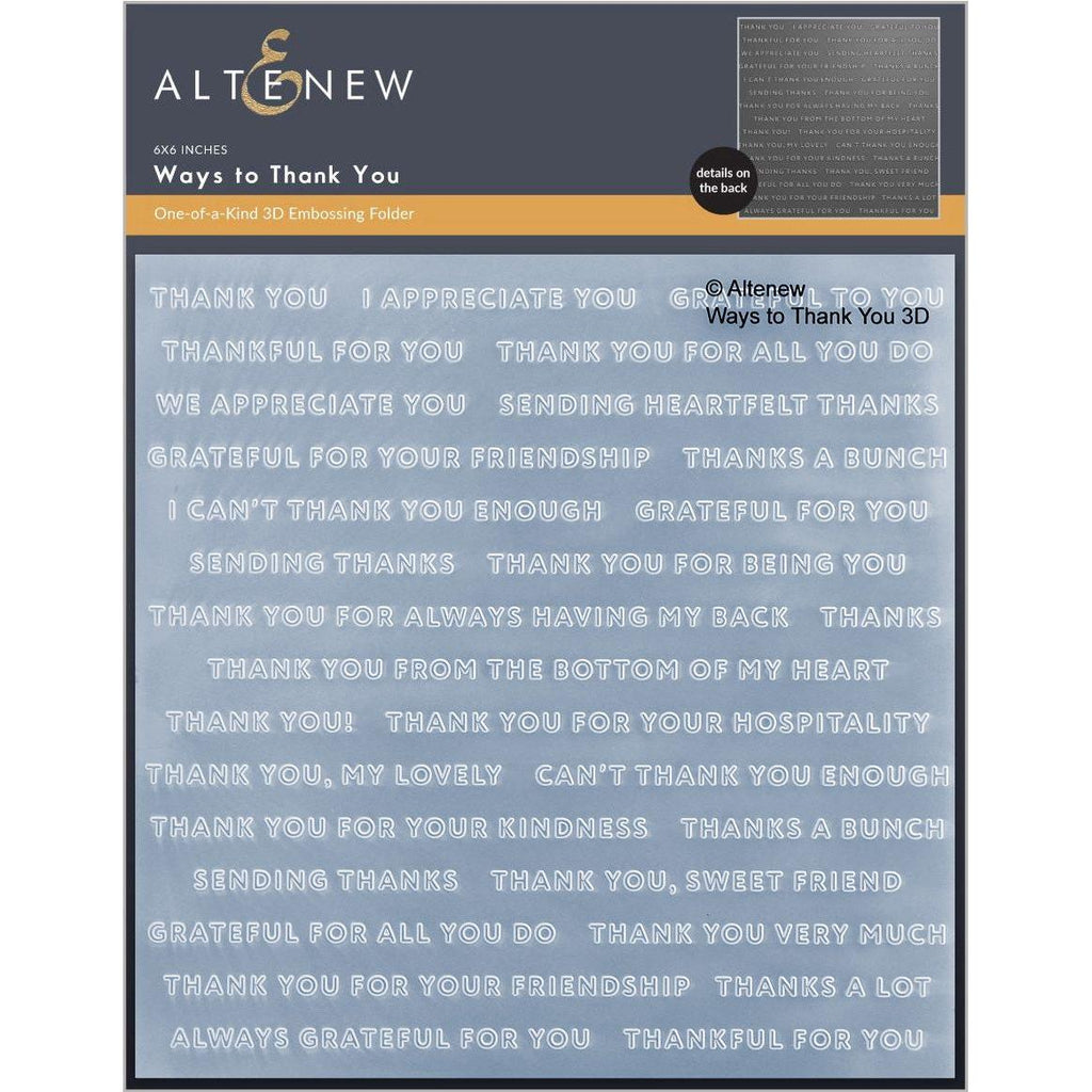 Altenew Ways to Thank You 3D Embossing Folder alt10584