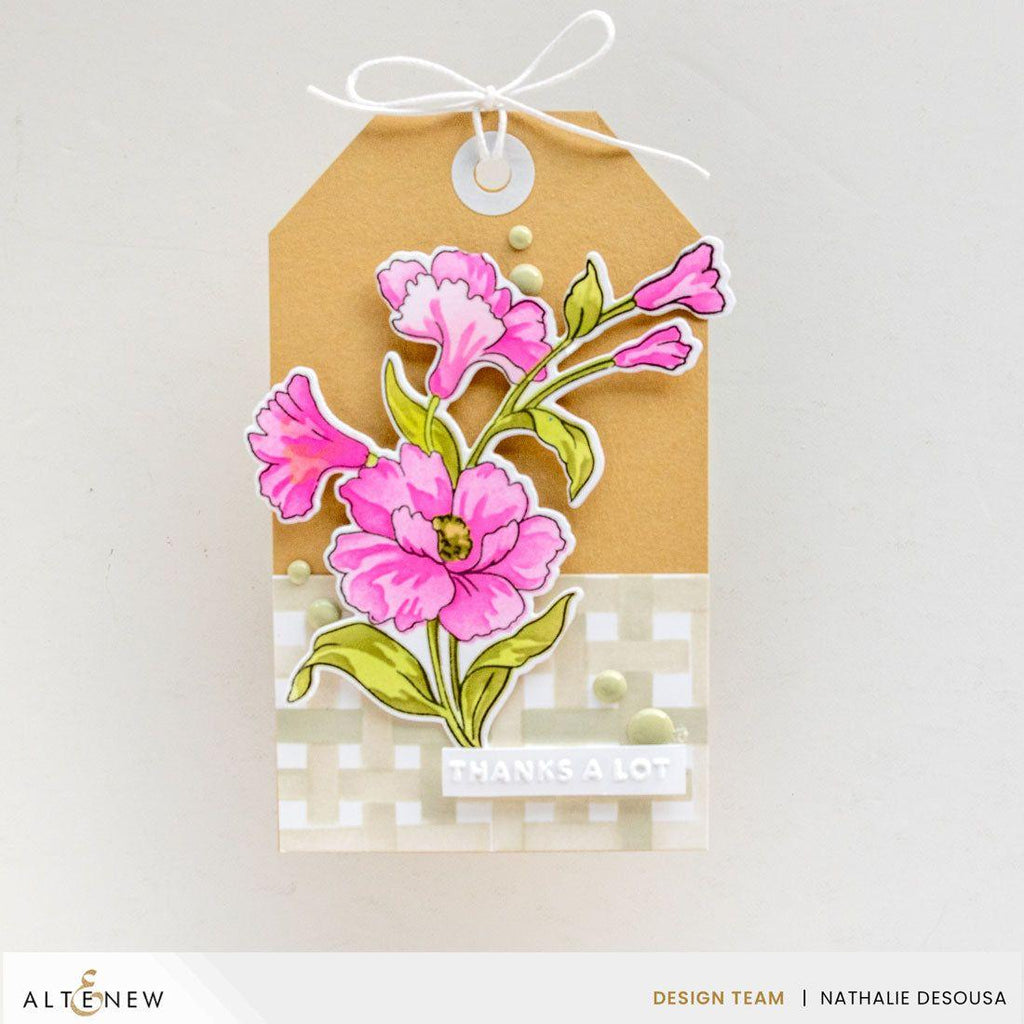 Altenew Ways to Thank You 3D Embossing Folder alt10584 pink flowers