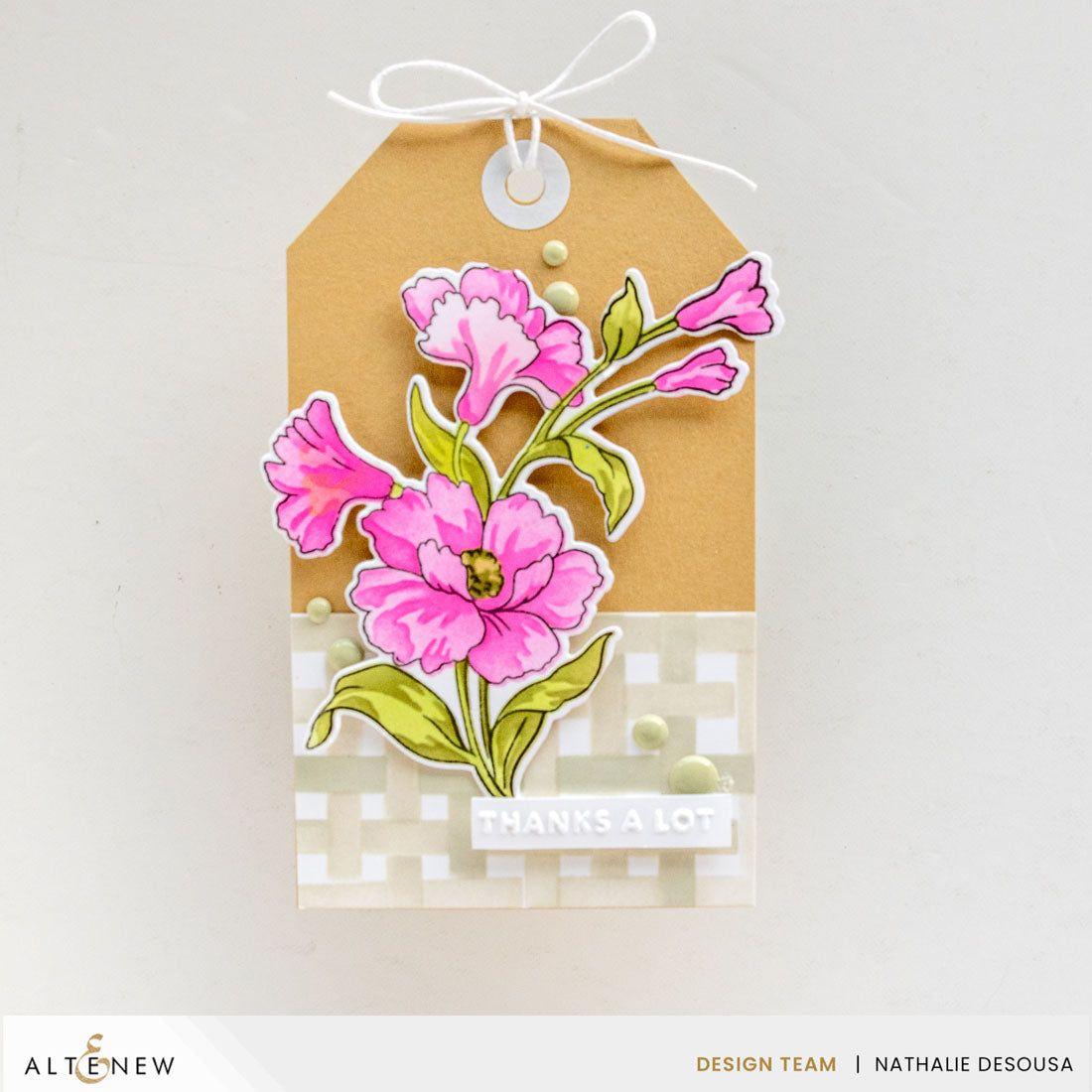 Altenew Ways to Thank You 3D Embossing Folder alt10584 pink flowers