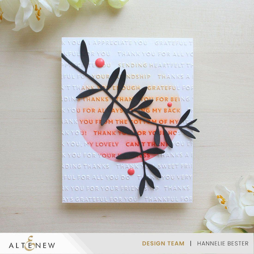 Altenew Ways to Thank You 3D Embossing Folder alt10584 sunset
