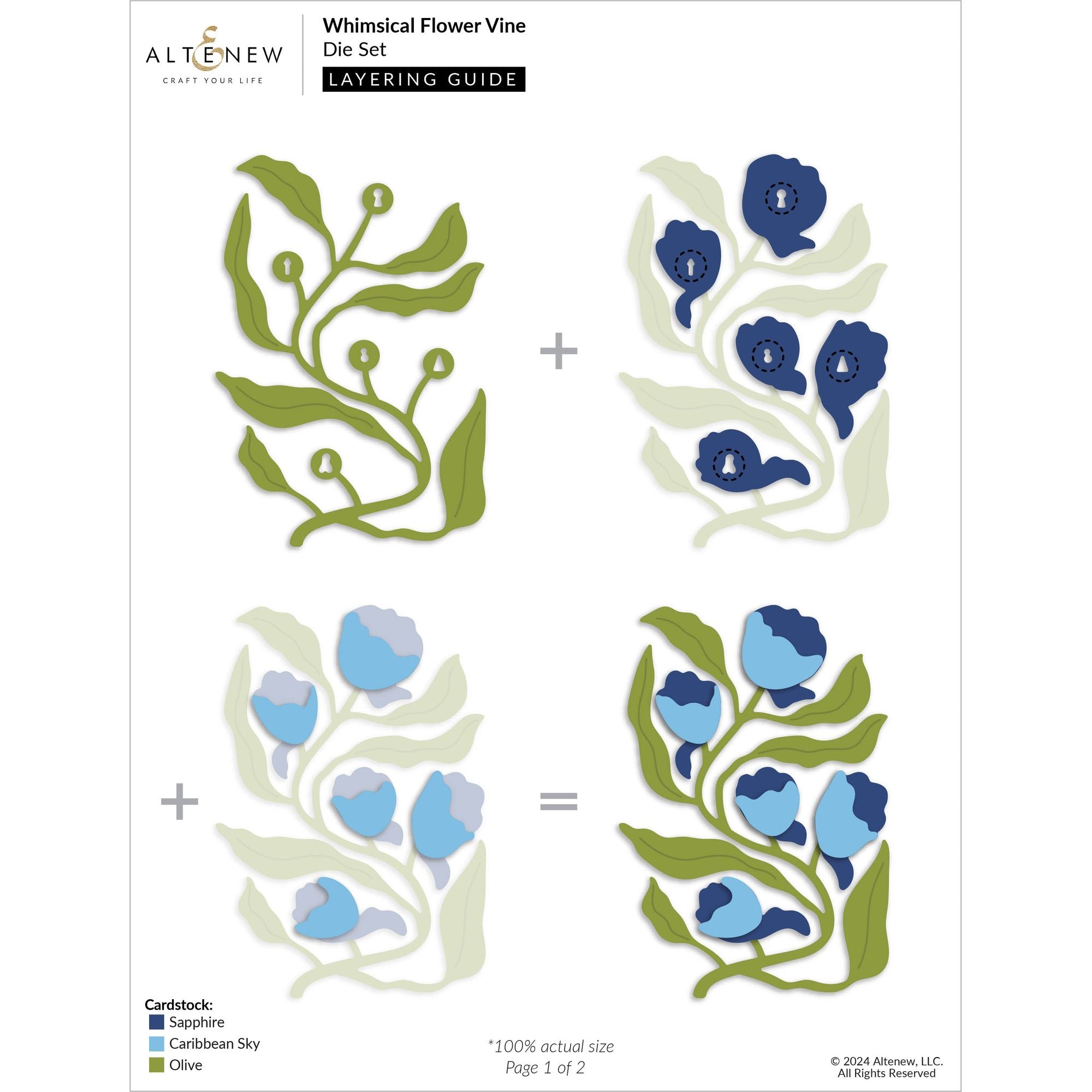 Altenew Whimsical Flower Vine Dies alt10309*
