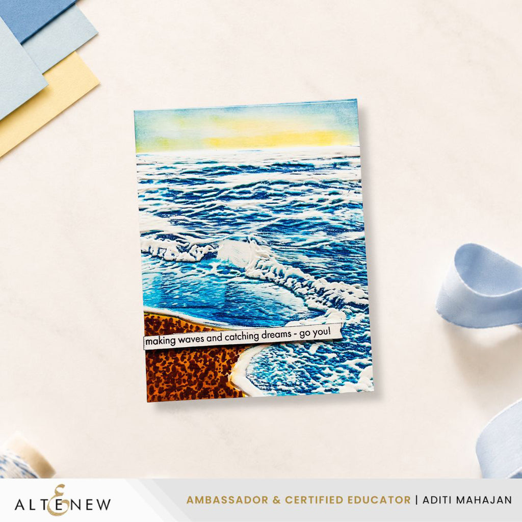 Altenew Whispering Waves 3D Embossing Folder alt11397 making waves